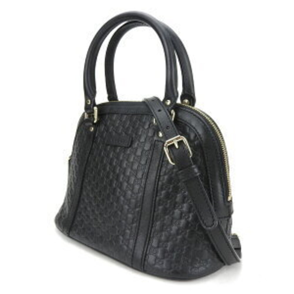 Gucci Black ssima Handbag Crossbody Leather Chic GG Shoulder